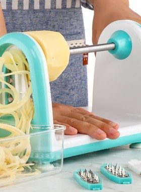 Manual Spiral Vegetable Slicer Spiralizer Cutter Round Mando