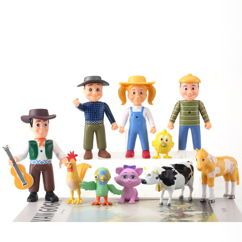 10pcs/set Cute Happy Farm Action Figures La Granja De Zenon