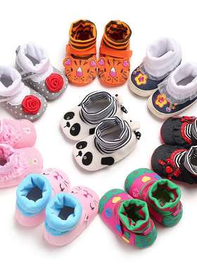 Baby shoes winter 0-1 years old set feet do not fall off sho