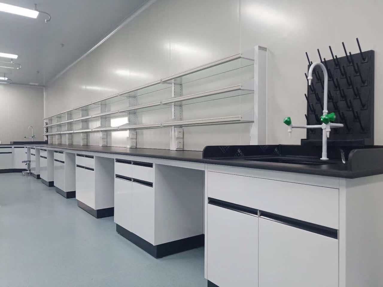 【千思板台面 全钢实验台】实验室边台试验台 耐酸硷工作操作台