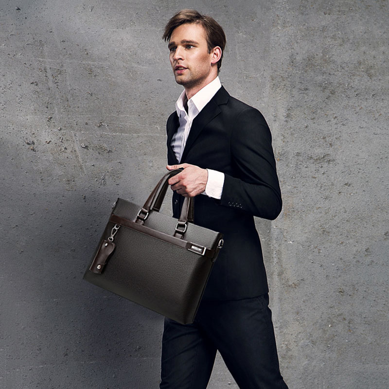 新品2022 3pcs set Men Briefcase Leather Male Business office