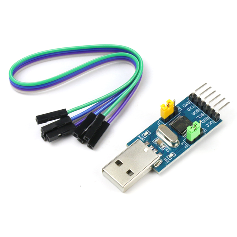 CH341T二合一模块 USB转I2C IIC UART TTL串口 STC单片机下载器板