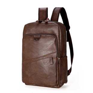 Leather Backpacks Men Leisure Women School Travel for