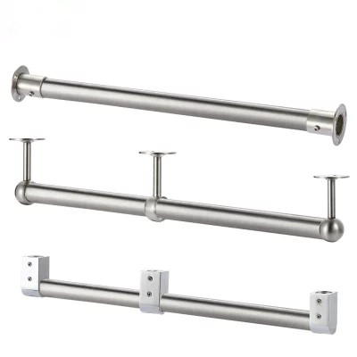 衣通吊座固定配件304不锈钢管法兰座衣杆底座圆管托衣柜挂衣杆托