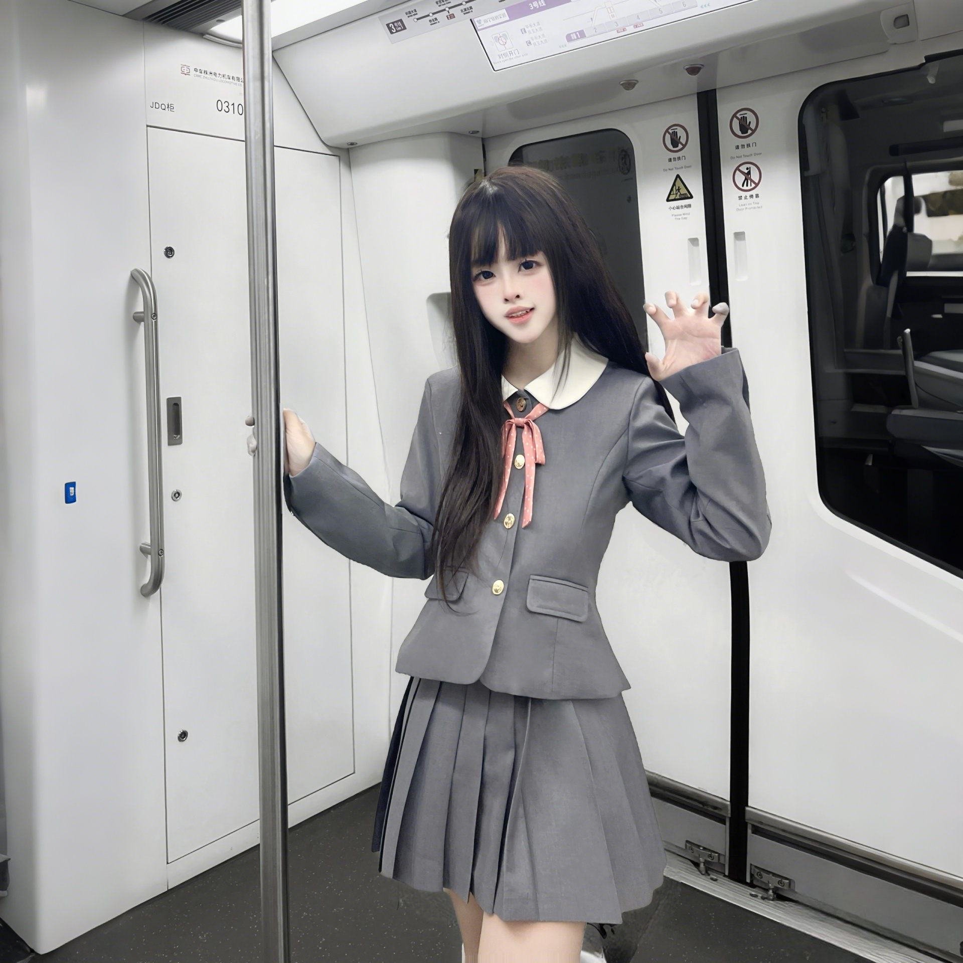 云靡jk原创正版圆领西装外套学院风可爱娃娃领日系昭和西服套装女