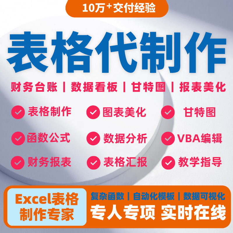 帮忙excel表格代做制作图表office办公制作