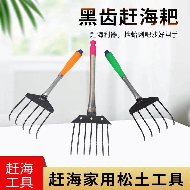 适配赶海神器海边沙滩耙子贝壳蛤蜊挖牡蛎螃蟹蛏子5齿耙水草工具,农机/农具/农膜,耙子,淘宝优惠券,粉丝福利购,淘宝优惠卷