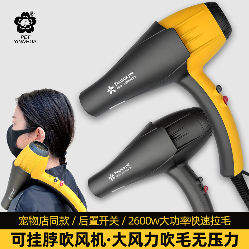 宠物电吹风大功率洗澡吹水机美容师专用可挂脖子后置开关恒温