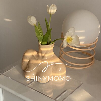 Shinymomo自制小众法式人体花瓶艺术摆件复古装饰文艺陶瓷插花器