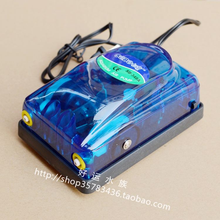 包邮松宝双孔增氧泵SB-348A鱼缸水族箱加氧冲氧机不可调5W气泵