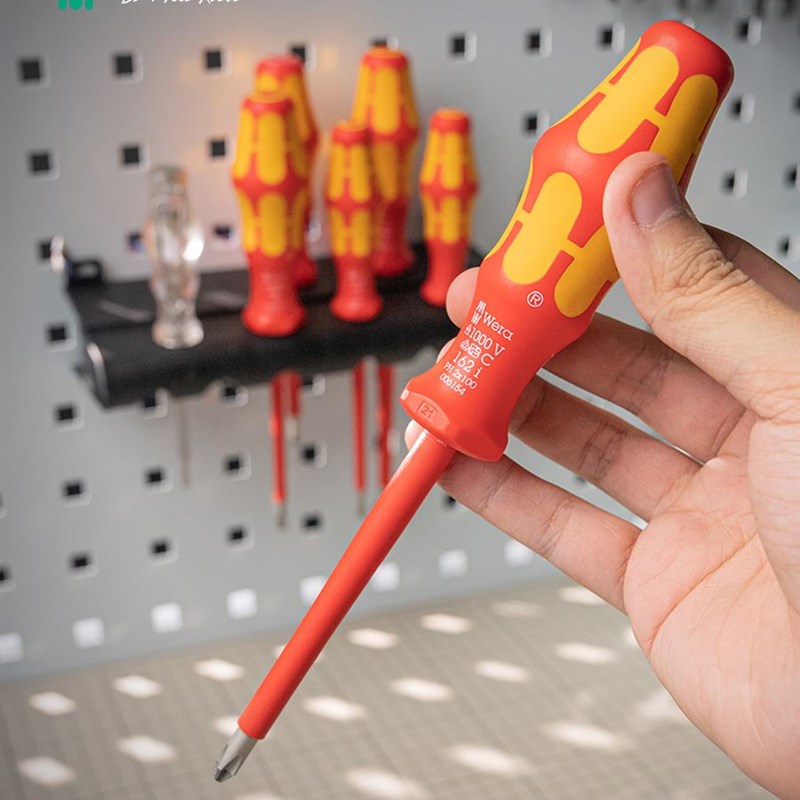 德国wera维拉五金工具160i绝缘VDE一字螺丝刀测电笔套装电工专用