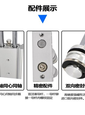 双轴双杆气缸CXSM6/10/15/20/25/32-10-20-15-25-30-40-50-60-75