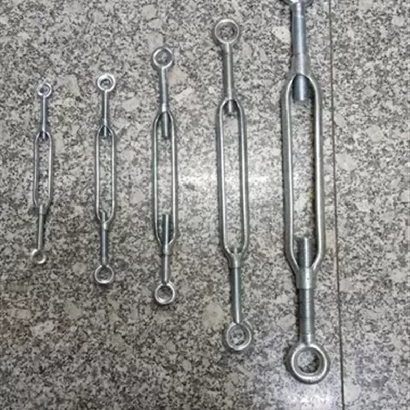 双圈OO双钩CC国标镀锌开体花蓝钢丝绳紧线器伸缩器M8-36包邮