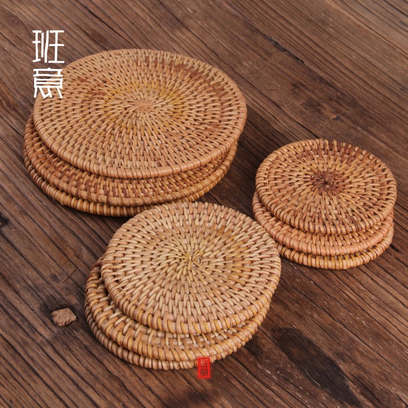 杯垫藤编手工茶垫餐桌垫锅垫创意碗垫隔热垫防烫垫盘垫功夫茶道