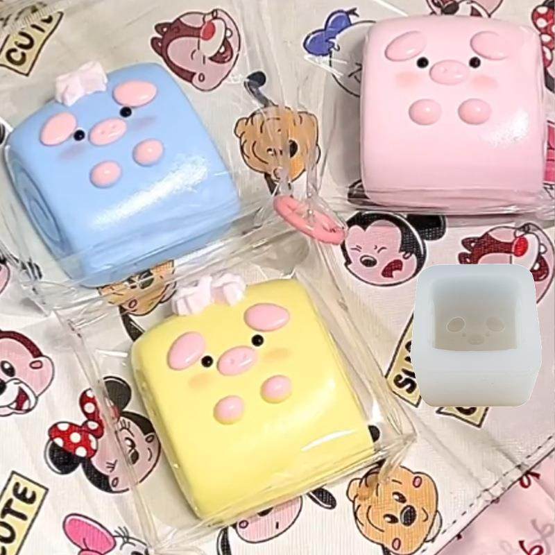 汉堡吐司捏捏模具手工皂蝴蝶奶贝西高地小熊蜡烛模具