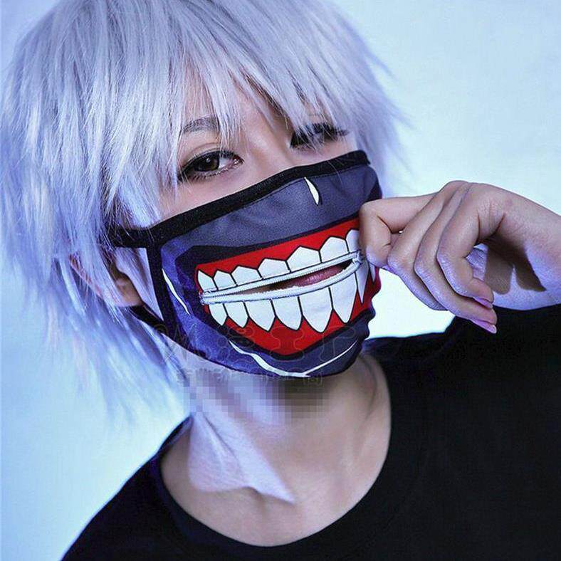 tokyo ghoul kaneki ken zipper mask 东京食尸鬼拉链面罩口罩