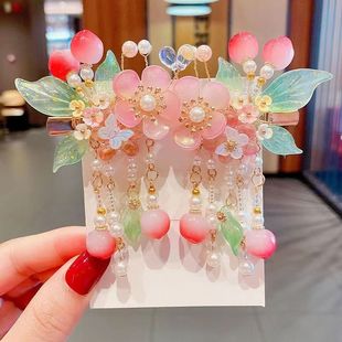 可爱汉服头饰流苏步摇发饰超仙气发夹古风发夹儿童发卡子