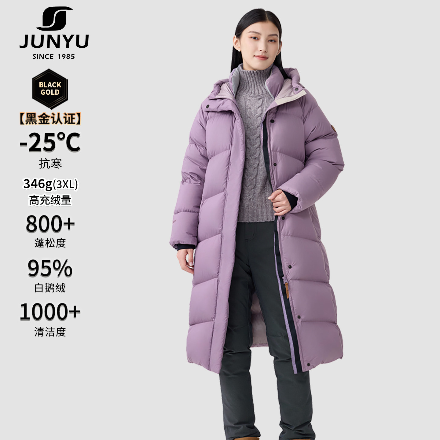 【黑金】君羽800蓬鹅绒服女过膝连帽长款加厚鹅绒羽绒服女长款,女装/女士精品,羽绒服,淘宝优惠券,粉丝福利购,淘宝优惠卷