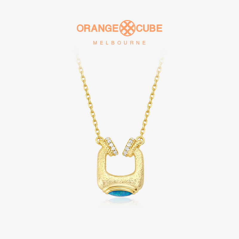 Orange Cube幸运加码项链女轻奢高级设计感锁骨颈链首饰送女友