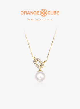 Orange Cube蜜豆珍珠项链女款原创小众设计高级感锁骨颈链送女友