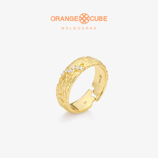 Orange Cube幸运拼图戒指高级原创设计轻奢食指戒指环送女友礼物
