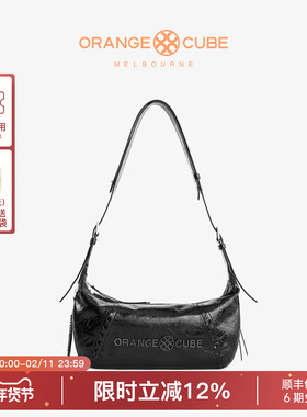 Orange Cube女包电车牛角包hobo包真皮牛皮休闲手提单肩斜挎包女