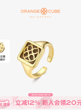 Orange Cube幸运定格戒指轻奢品牌设计师开口指环饰品女友礼物