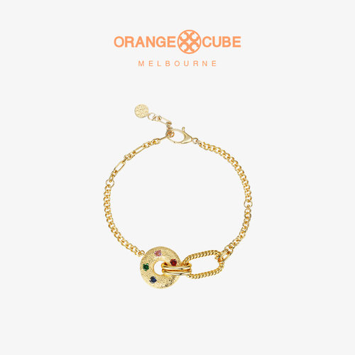 Orange Cube手链迷你甜甜圈原创小众设计轻奢感饰品手链女友礼物