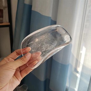手工气泡茶匙家用创意大茶荷高颜值茶U具配件玻璃茶则 现货日式