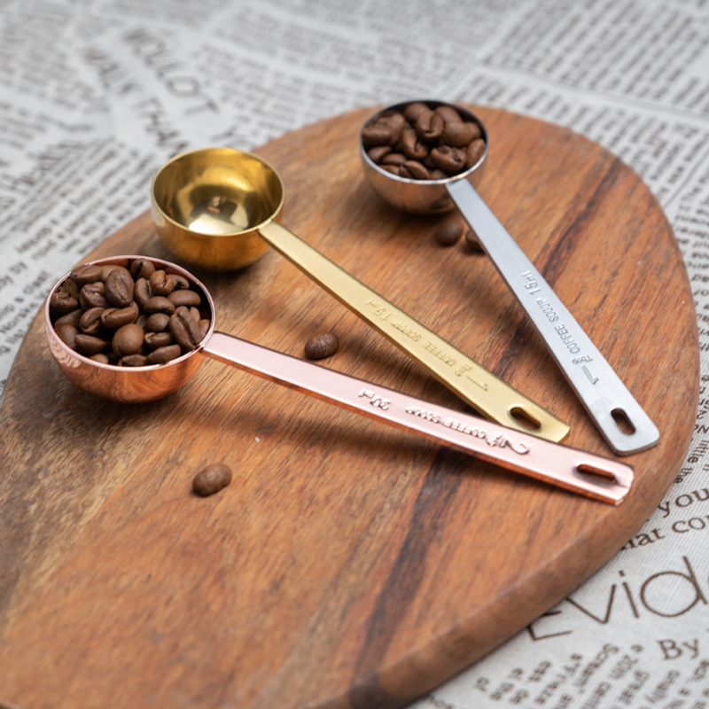 304不锈钢咖啡勺家用刻度咖啡豆勺奶粉勺厨房烘焙用具计量调料勺