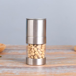家用胡椒研磨器小巧便o捷现磨黑胡椒粒调味罐手动不锈钢研磨玻璃