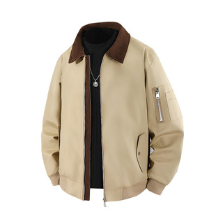 2025新款夹克男士外套灯芯绒翻领夹克男跨境专夹克欧码外套鸿涛韬