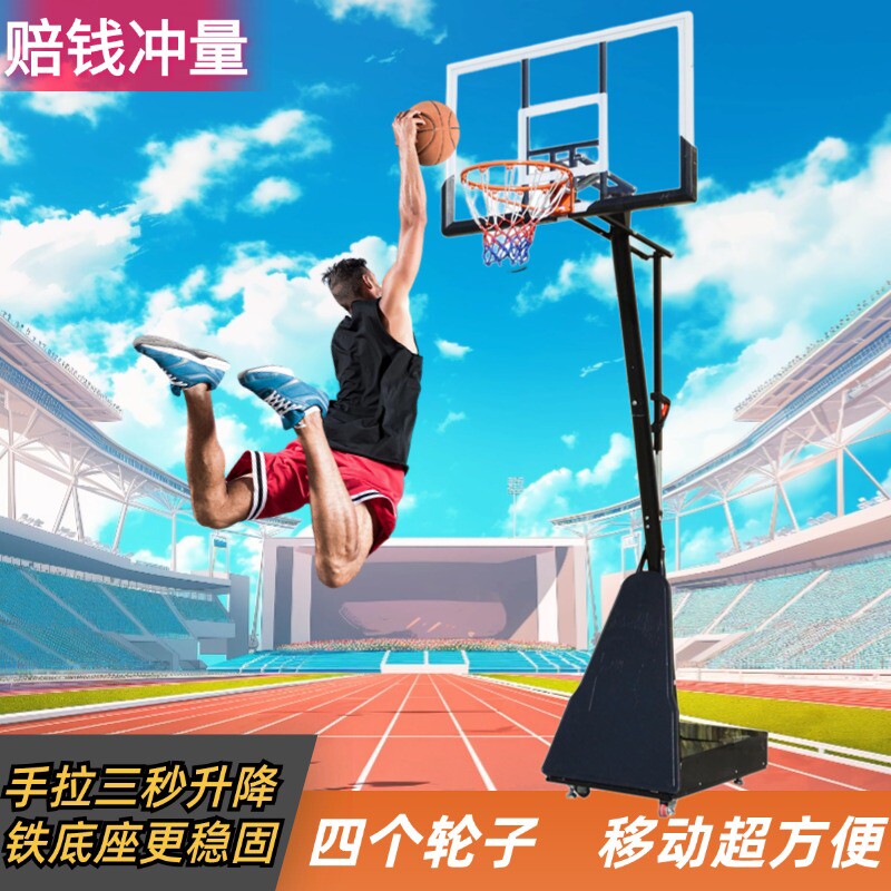 成人篮球架家用户外室内可移动升降准3.05比赛投篮球架儿童篮框