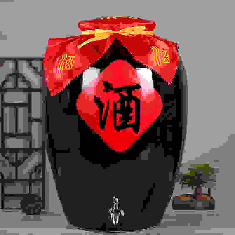 景德镇陶瓷酒坛子10斤50斤100斤200斤装白酒缸家用黑坛红酒瓶