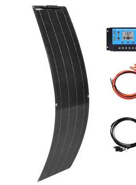 新款直销跨境柔性太阳能板电池板发电板100W12V24V控制器汽车RV船