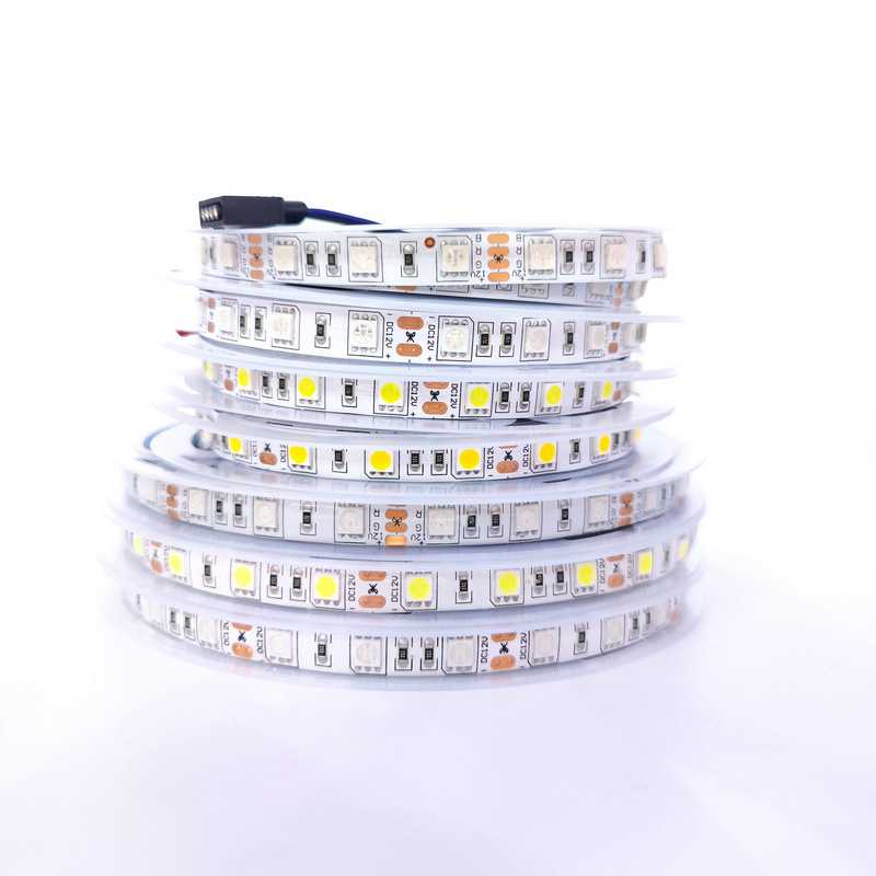 新款直销滴胶防水IP65三晶12VRGB七彩酒吧KTV软灯条60灯5050LED灯