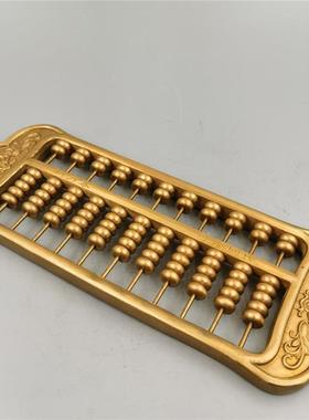 新款直销黄铜算盘摆件铜制算子仿古铜器家居店铺装饰工艺品