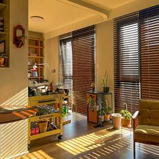 新款直销工厂百叶实木窗帘卧室百叶窗新中式家装简约木质大气百叶