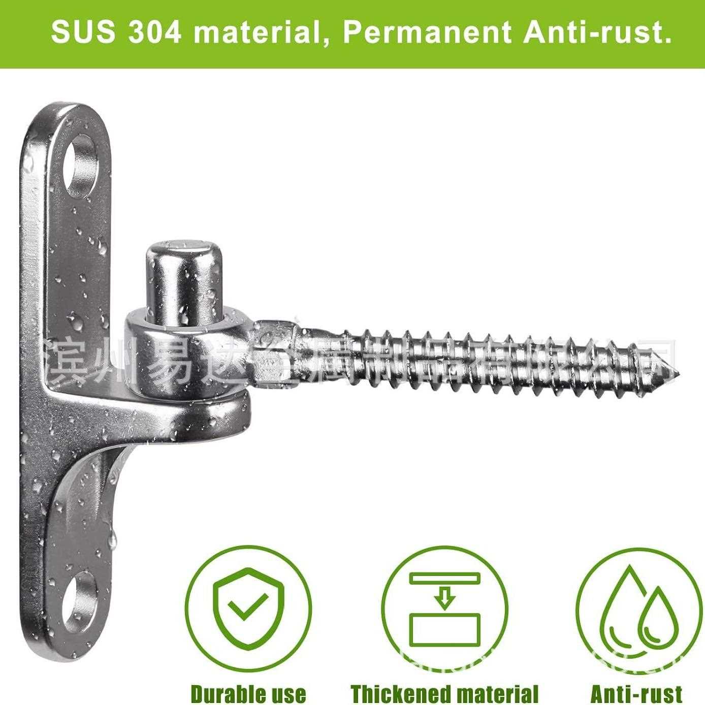 新款直销不锈钢椭圆壁挂式门铰链 重型墙板链环 栅栏门配件 农场