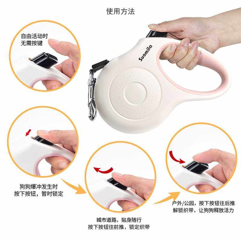 新款直销高品质狗狗自动伸缩牵引绳外贸出口亚马逊加长链遛狗绳子,宠物/宠物食品及用品,狗牵引绳,淘宝优惠券,粉丝福利购,淘宝优惠卷