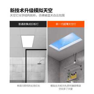 新款直销超薄三代晴空灯仿太阳厨房卫生间天空灯智能吸顶灯青光自