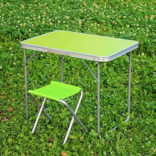 新款直销简易户外铝桌折叠桌家用折叠餐桌椅便携式地推户外野营烧