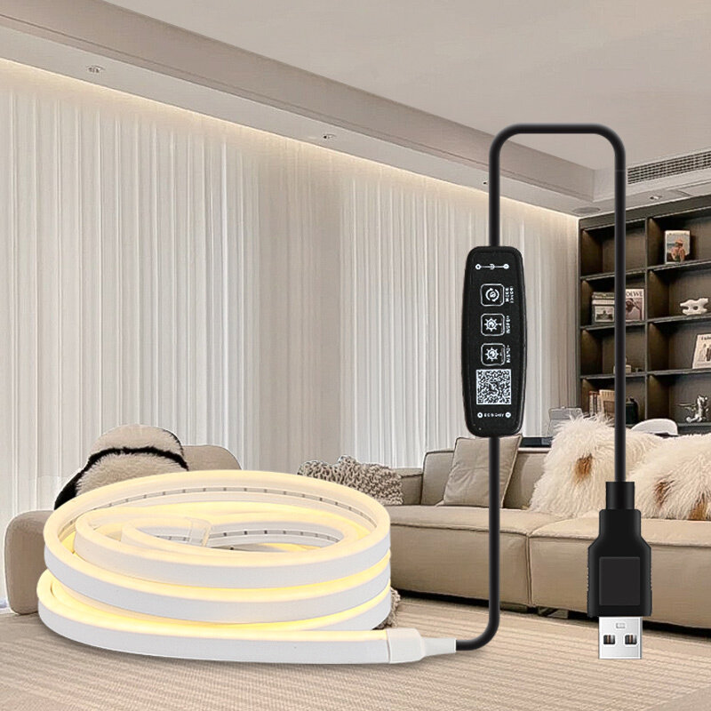 氛围灯带窗帘盒充电式免走线布线自粘智能无线悬usb装饰荧光灯条