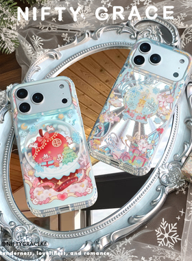 水晶球IMD双层原创设计可爱苹果17promax手机壳适用iPhone16透明新款15创意圣诞卡通童趣风保护套高级感小众