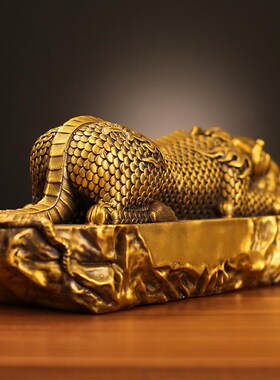 全黄铜吐水蚣蝮镇避水吸水兽瑞A兽玄关酒柜办公桌装饰摆件铜避水