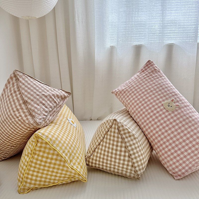 ins可b爱儿童三角墩形床头靠枕靠背韩式儿童房宝宝防撞大靠背腰靠,居家布艺,床头靠垫,淘宝优惠券,粉丝福利购,淘宝优惠卷