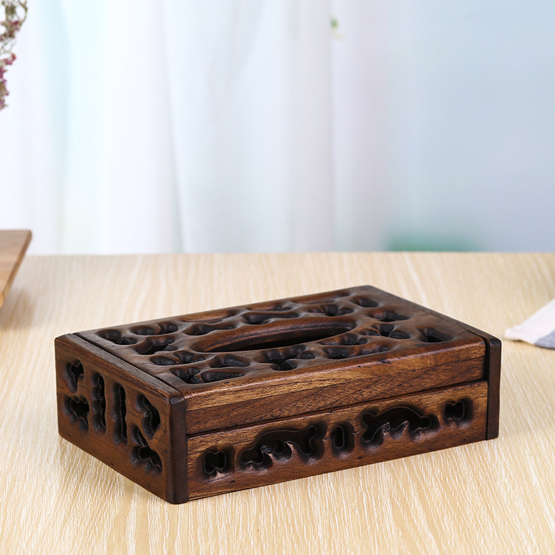 泰国实木镂空抽纸盒 家t用复古纸巾盒 木质纸抽盒创意餐巾盒热卖,收纳整理,纸巾盒,淘宝优惠券,粉丝福利购,淘宝优惠卷