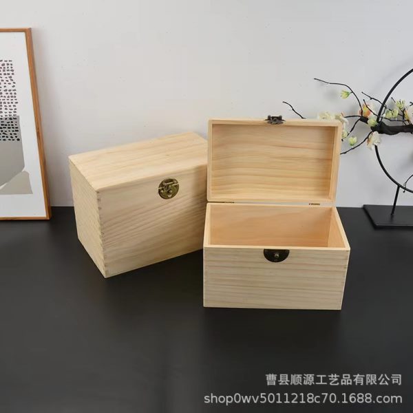 木盒定制木质小盒子长方形桌面收纳迷你木箱松木盒源头厂家包邮