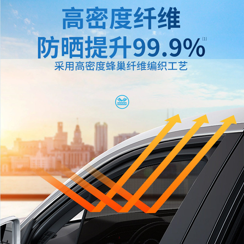 汽车双层磁吸遮阳帘|防嗮隔热+