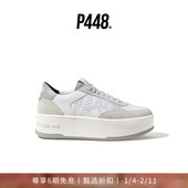 P448 板鞋 EMPIRE 女士光泽感厚底增高休闲鞋